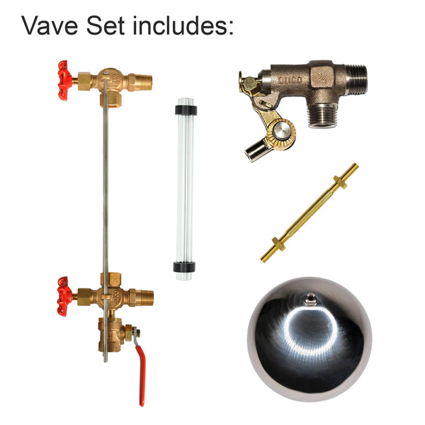 RTV-PK18 Duco® Water Gauge & Float Valve Assembly Vertical